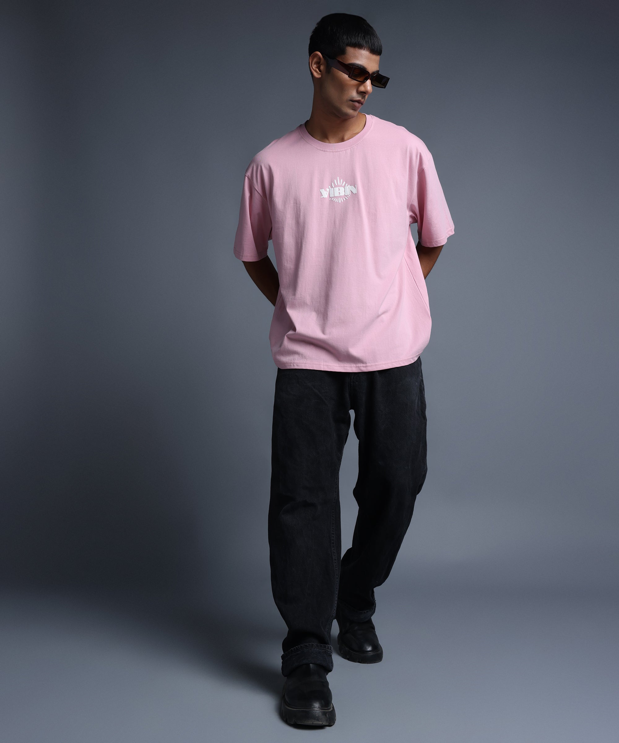 EVIL EYE OVERSIZED T-SHIRT - CHILEAN PINK