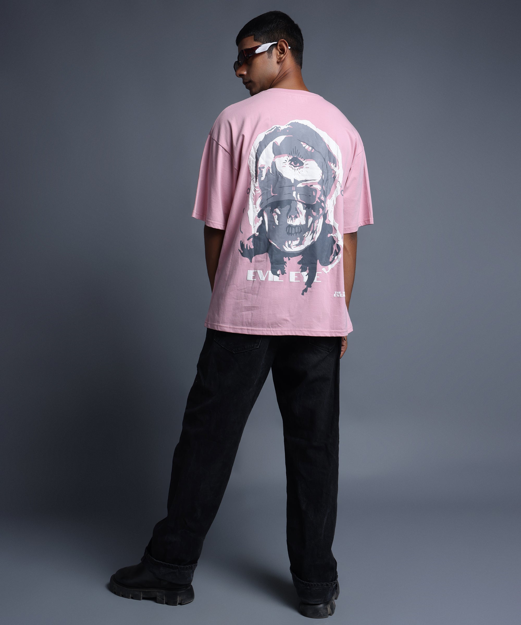 EVIL EYE OVERSIZED T-SHIRT - CHILEAN PINK
