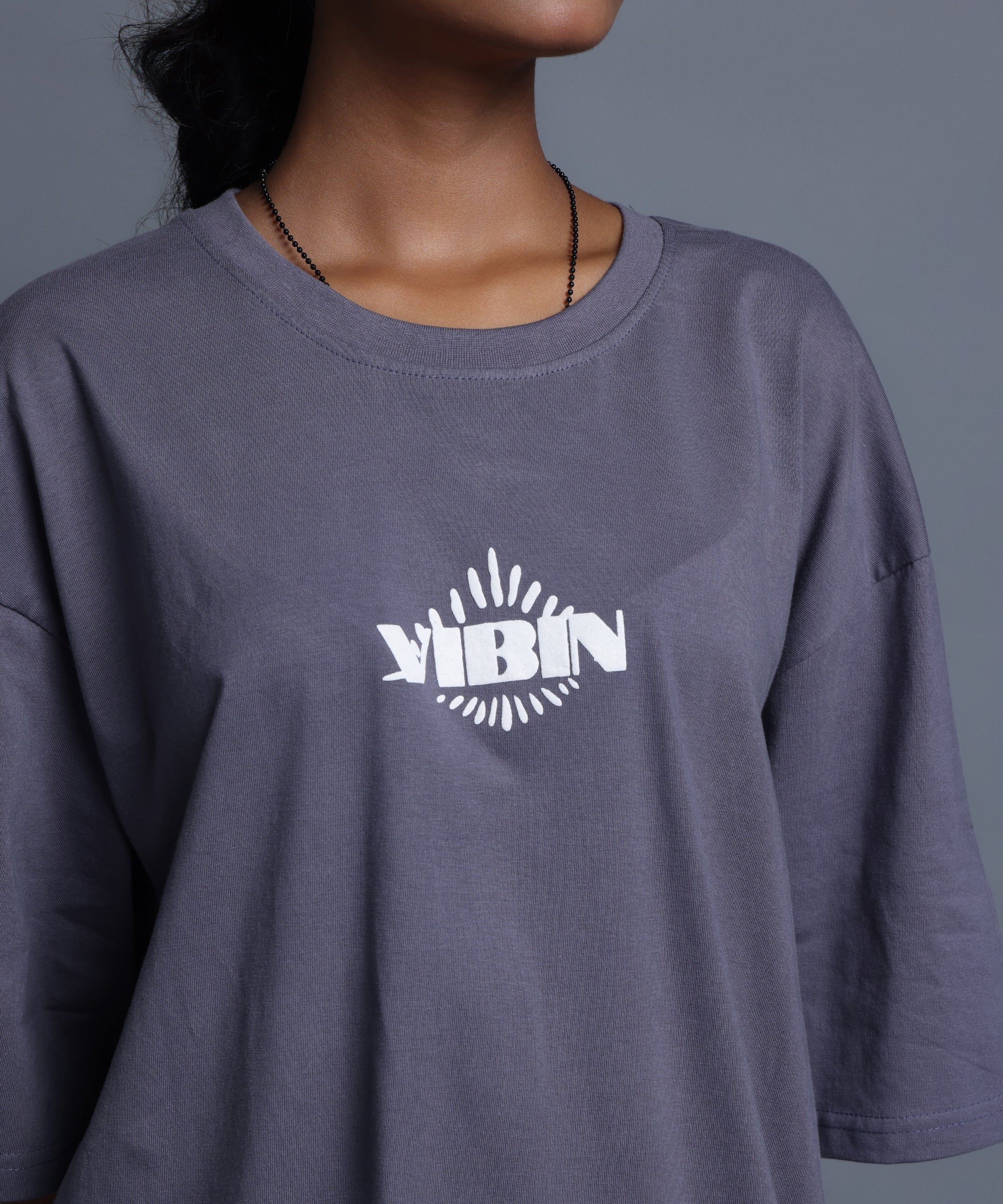 EVIL EYE OVERSIZED T-SHIRT - GREY